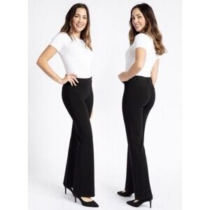 Betabrand Classic‎ Bootcut Black Yoga Dress Pants W0104-BK Women's M Petite